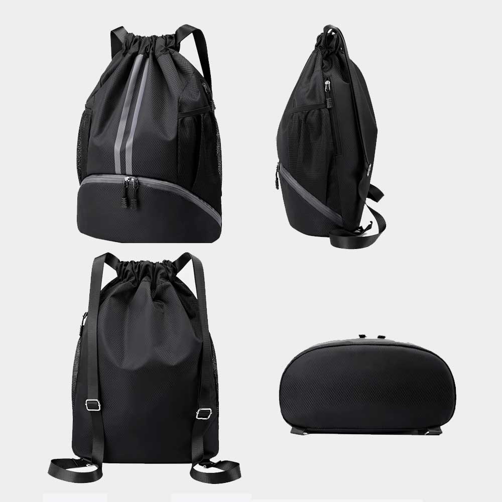 JCR 51 Sports Drawstring Backpack with wet separation pocket